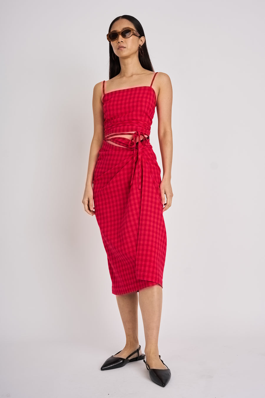Rae Sarong - Gingham Check