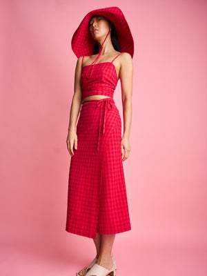 Rae Sarong - Gingham Check